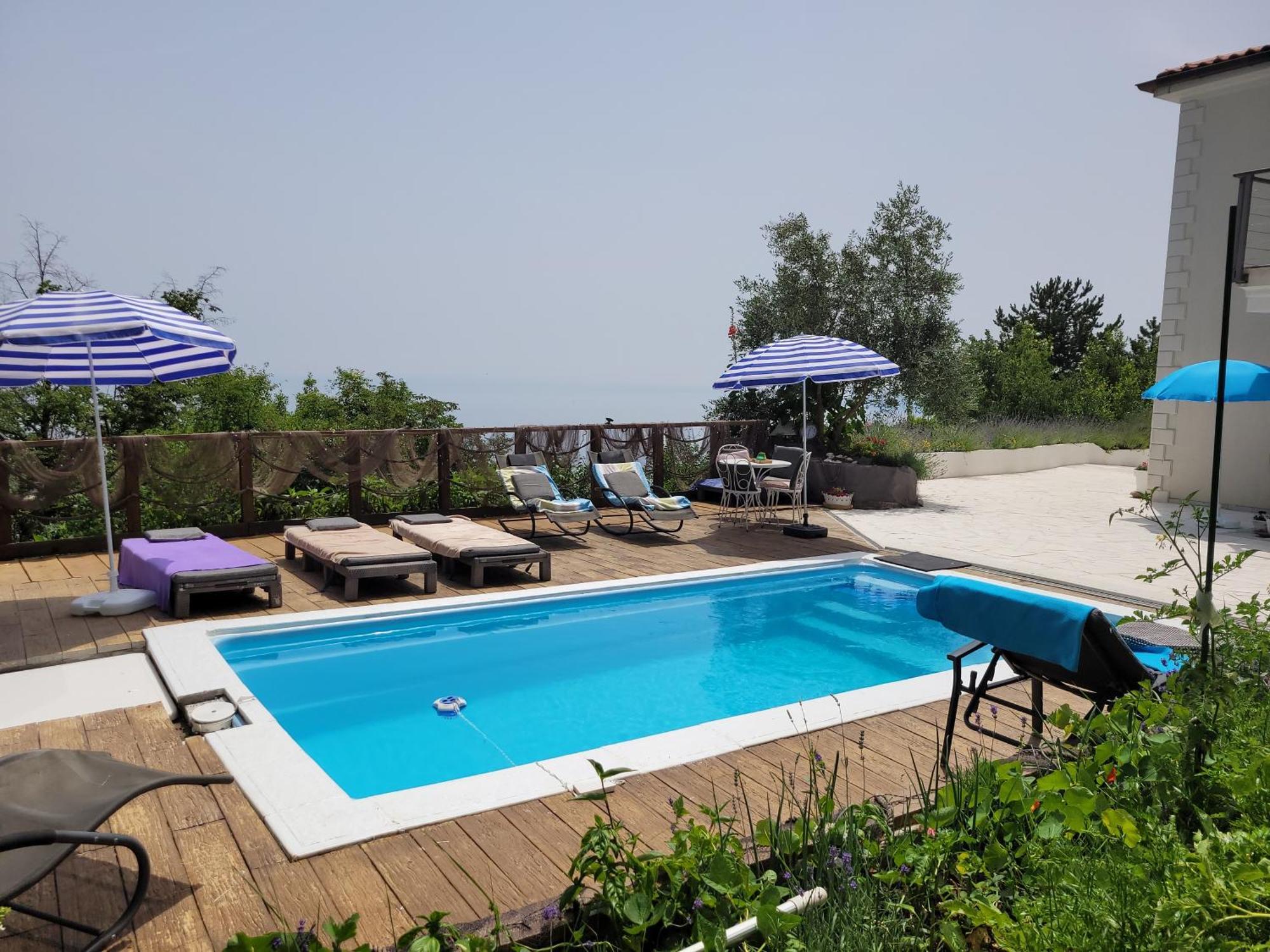 לובראן Apartments Chiara Mit Meerblick Und Pool Und Jacuzzi מראה חיצוני תמונה
